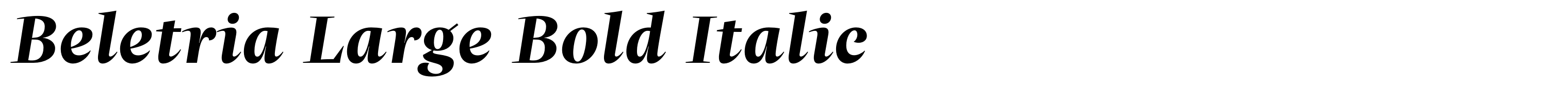 Beletria Large Bold Italic